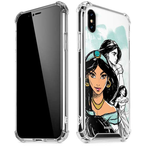 Disney Princess Jasmine Sketch iPhone XS Max Clear Case
