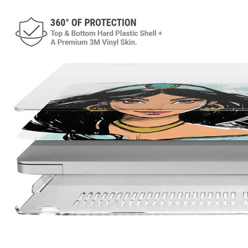 Disney Princess Jasmine Sketch MacBook Air 13in M1 (2021) Case plus Skin