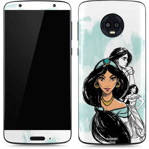 Disney Princess Jasmine Sketch Moto G6 Skin