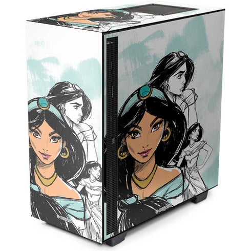 Disney Princess Jasmine Sketch NZXT H510 Compact ATX Mid-Tower Case Skin