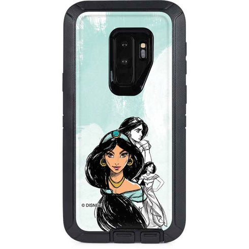 Disney Princess Jasmine Sketch Otterbox Defender Galaxy Skin