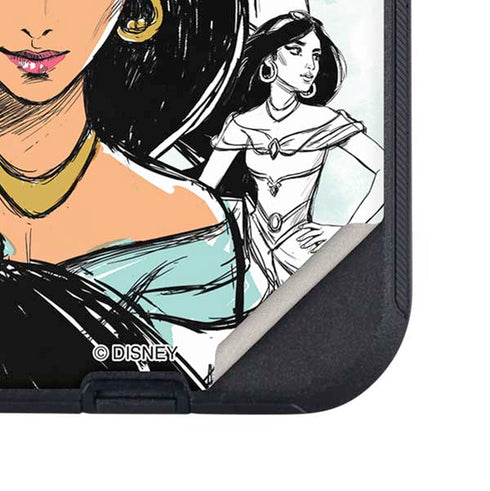Disney Princess Jasmine Sketch Otterbox Defender iPhone Skin