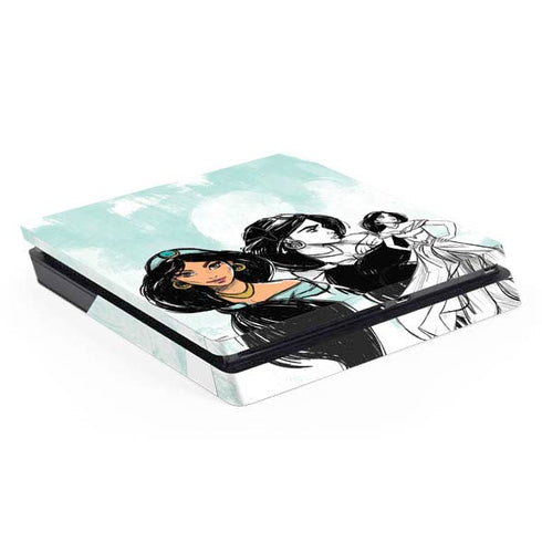 Disney Princess Jasmine Sketch PS4 Slim Skin