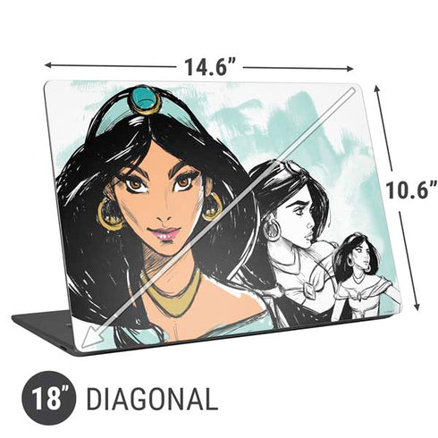 Disney Princess Jasmine Sketch Universal Laptop 18in (14.6 x 10.6in) Skin