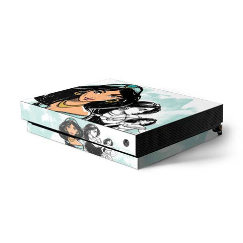 Disney Princess Jasmine Sketch Xbox One X Console Skin