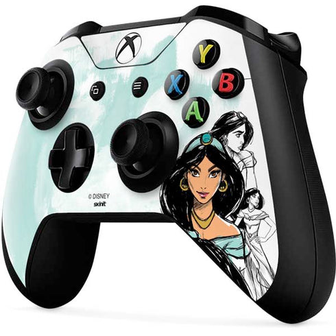 Disney Princess Jasmine Sketch Xbox One X Controller Skin