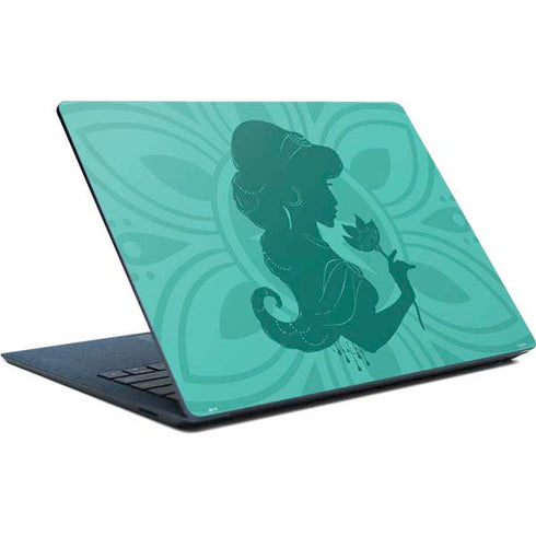 Disney Aladdin Princess Jasmine Silhouette Flower Surface Laptop Skin