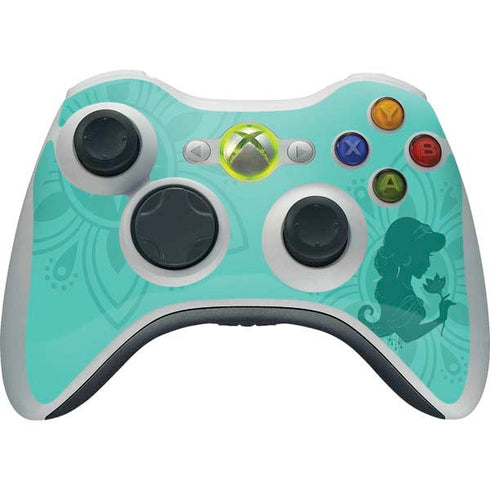 Disney Aladdin Princess Jasmine Silhouette Flower Xbox 360 Wireless Controller Skin