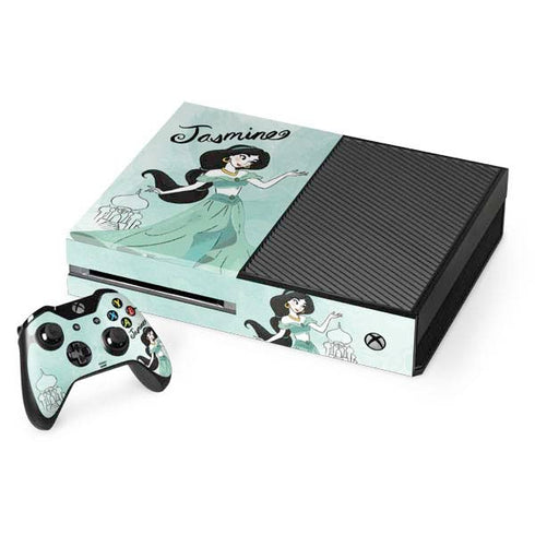 Disney Princess Jasmine Art Xbox One Console and Controller Bundle Skin