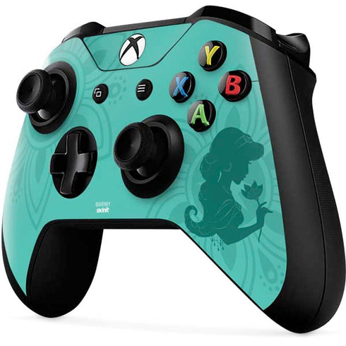 Disney Aladdin Princess Jasmine Silhouette Flower Xbox One X Controller Skin