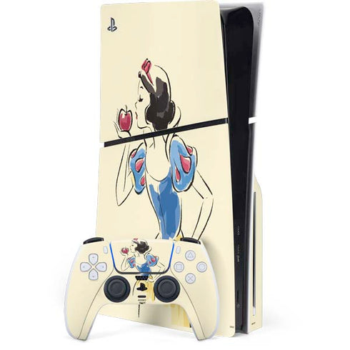 Disney Princess Snow White Art PS5 Slim Disk Bundle Skin