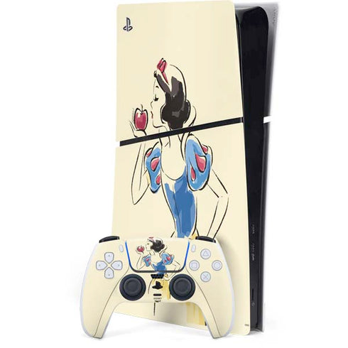 Disney Princess Snow White Art PS5 Slim Digital Edition Bundle Skin