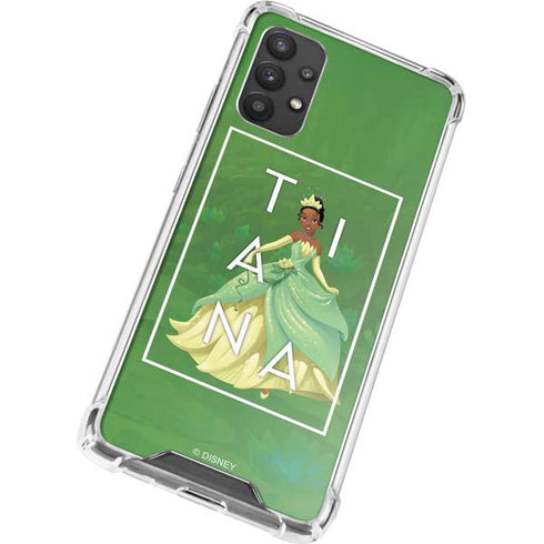Disney Princess Tiana Floral Galaxy A32 5G Clear Case