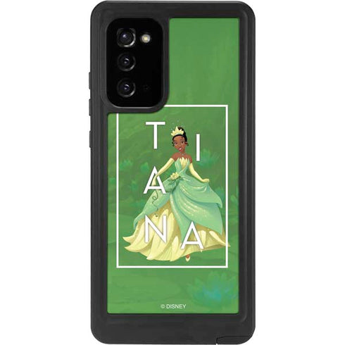 Disney Princess Tiana Floral Galaxy Note20 5G Waterproof Case