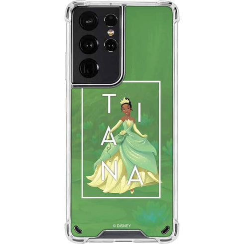 Disney Princess Tiana Floral Galaxy S21 Ultra 5G Clear Case