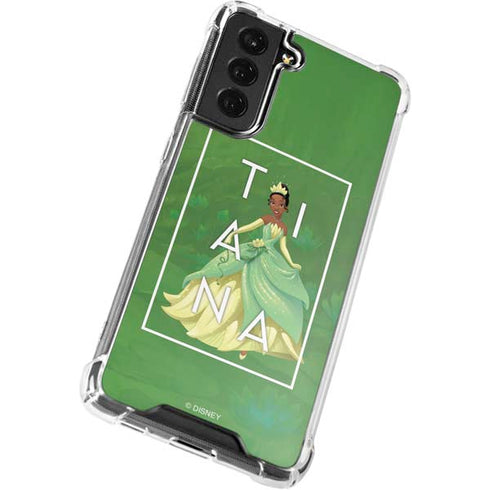 Disney Princess Tiana Floral Galaxy S22 Plus Clear Case