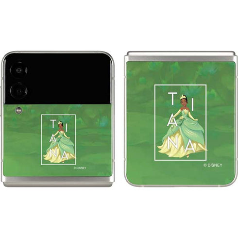 Disney Princess Tiana Floral Galaxy Z Flip3 5G Skin