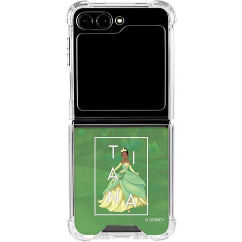 Disney Princess Tiana Floral Galaxy Z Flip5 5G Clear Case