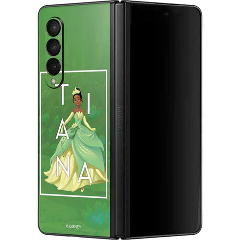 Disney Princess Tiana Floral Galaxy Z Fold3 5G Skin