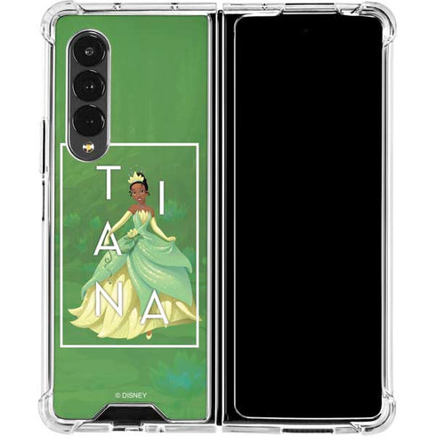 Disney Princess Tiana Floral Galaxy Z Fold4 5G Clear Case
