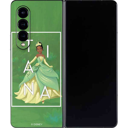 Disney Princess Tiana Floral Galaxy Z Fold4 5G Skin