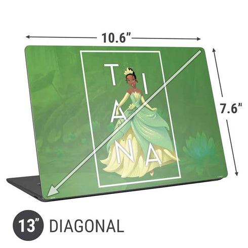 Disney Princess Tiana Floral Universal Laptop 13in (10.6 x 7.6in) Skin