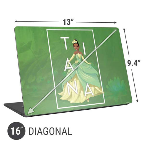 Disney Princess Tiana Floral Universal Laptop 16in (13 x 9.4in) Skin