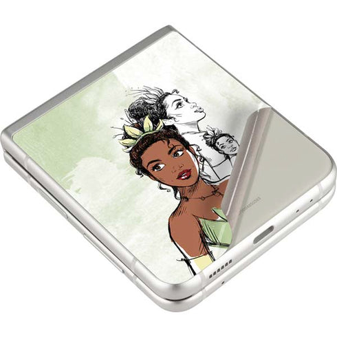 Disney Princess Tiana Sketch Galaxy Z Flip3 5G Skin