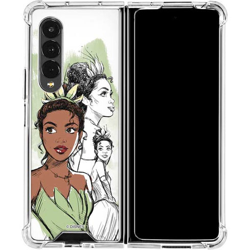 Disney Princess Tiana Sketch Galaxy Z Fold4 5G Clear Case