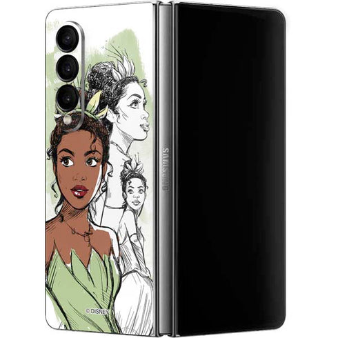 Disney Princess Tiana Sketch Galaxy Z Fold4 5G Skin