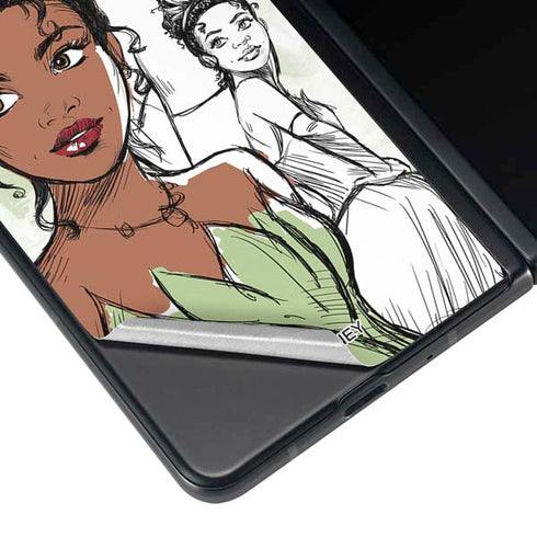 Disney Princess Tiana Sketch Galaxy Z Fold4 5G Skin