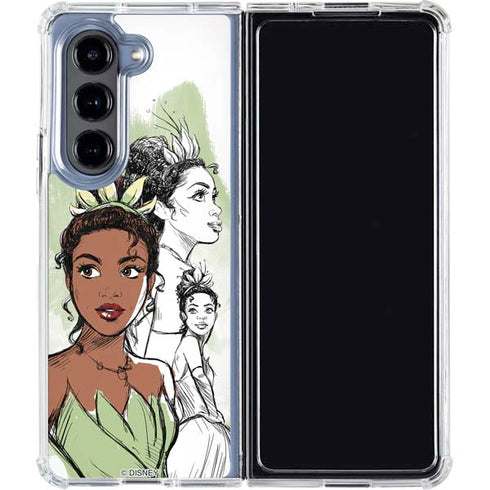 Disney Princess Tiana Sketch Galaxy Z Fold5 5G Clear Case
