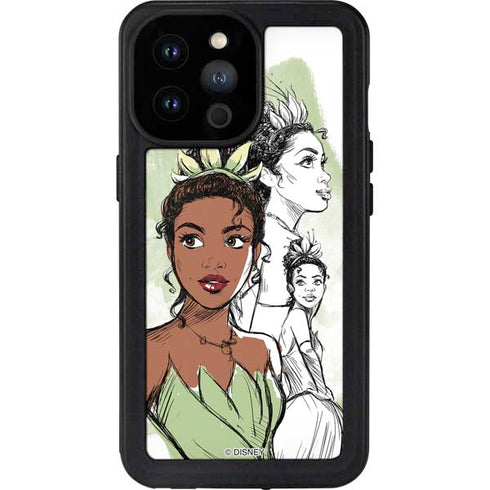 Disney Princess Tiana Sketch iPhone 14 Pro Max Waterproof Case
