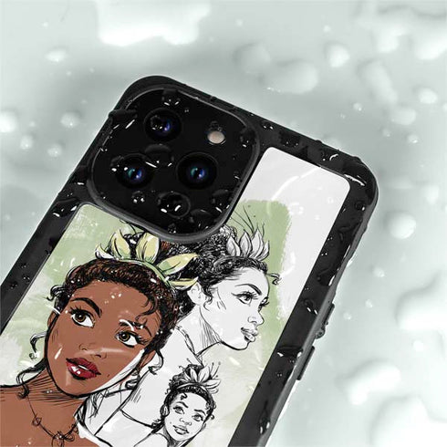 Disney Princess Tiana Sketch iPhone 14 Pro Max Waterproof Case