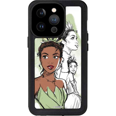 Disney Princess Tiana Sketch iPhone 14 Pro Waterproof Case