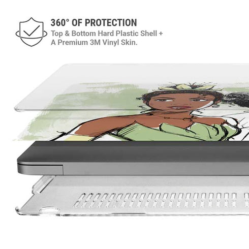Disney Princess Tiana Sketch MacBook Pro 16in (2021-25) Case plus Skin