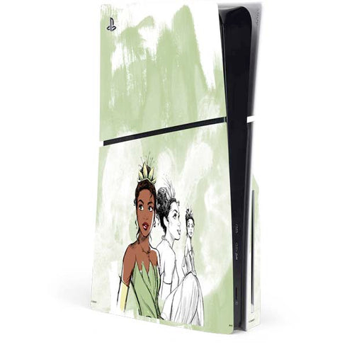 Disney Princess Tiana Sketch PS5 Slim Disk Console Skin