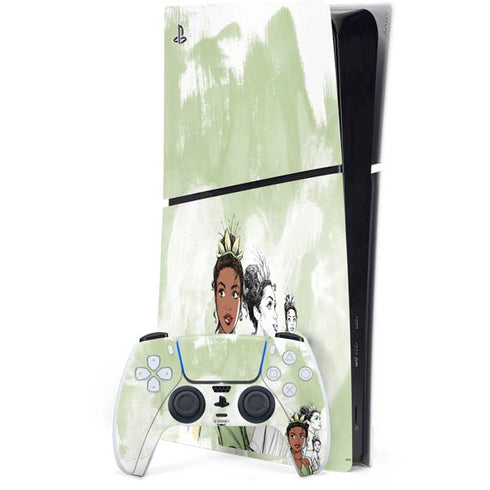 Disney Princess Tiana Sketch PS5 Slim Digital Edition Console Skin