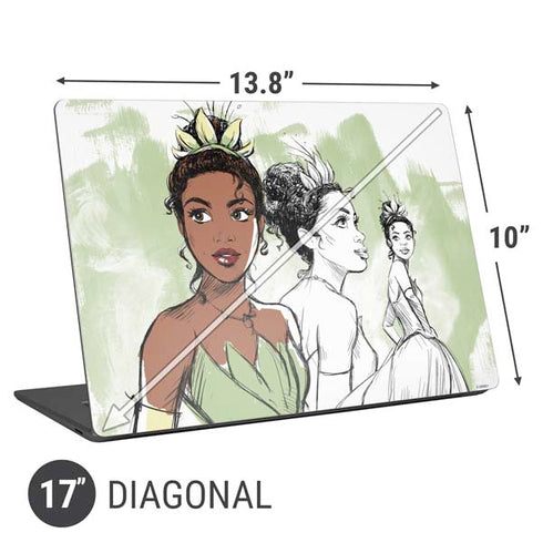 Disney Princess Tiana Sketch Universal Laptop 17in (13.8 x 10in) Skin