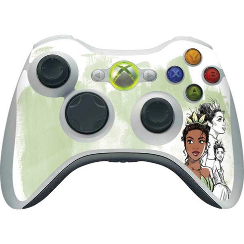 Disney Princess Tiana Sketch Xbox 360 Wireless Controller Skin