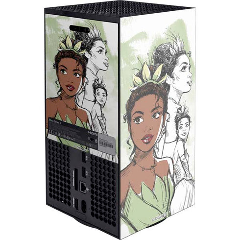 Disney Princess Tiana Sketch Xbox Series X Console Skin