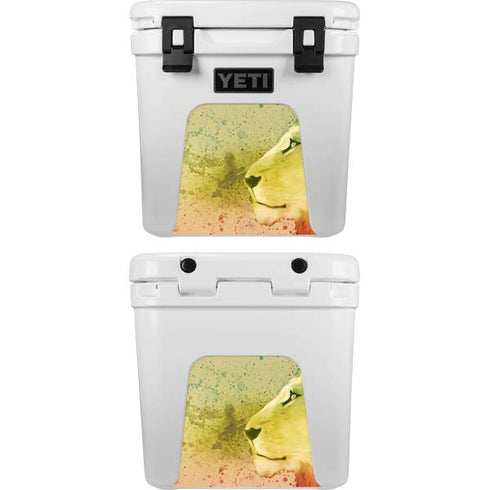 Profile of the Lion of Judah YETI Roadie 24 Hard Cooler Skin