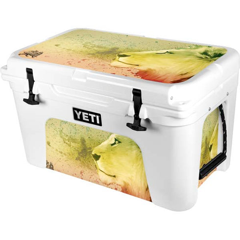 Profile of the Lion of Judah YETI Tundra 45 Hard Cooler Skin