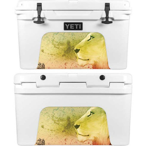 Profile of the Lion of Judah YETI Tundra 45 Hard Cooler Skin