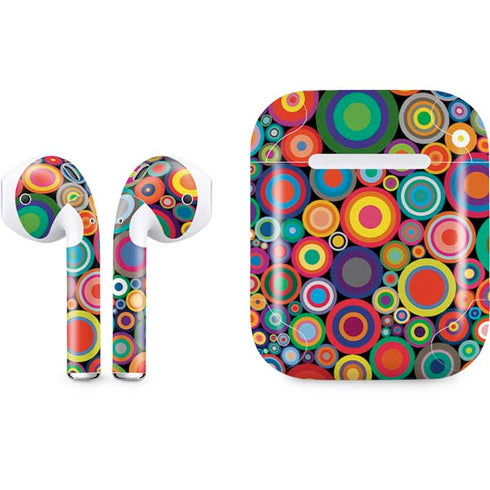 Psychedelic Circles Apple AirPods Skin