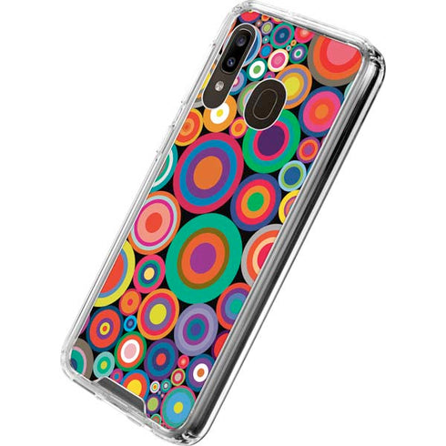 Psychedelic Circles Galaxy A30 Clear Case