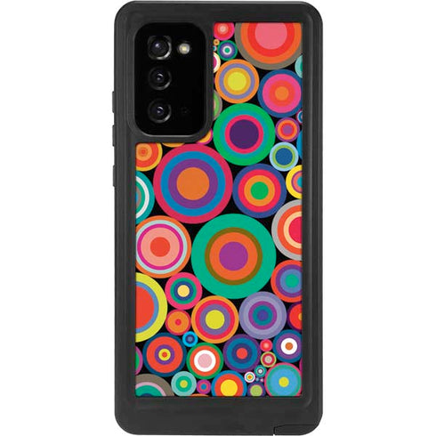 Psychedelic Circles Galaxy Note20 5G Waterproof Case