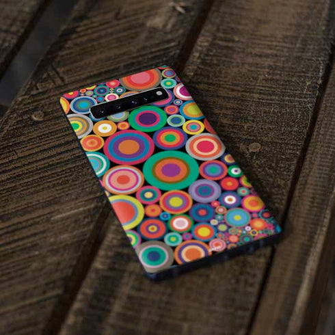 Psychedelic Circles Galaxy S10 Plus Skin