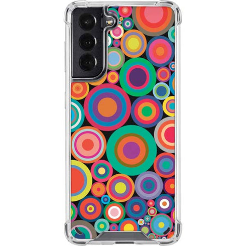 Psychedelic Circles Galaxy S21 5G Clear Case