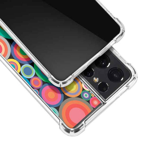 Psychedelic Circles Galaxy S21 Ultra 5G Clear Case